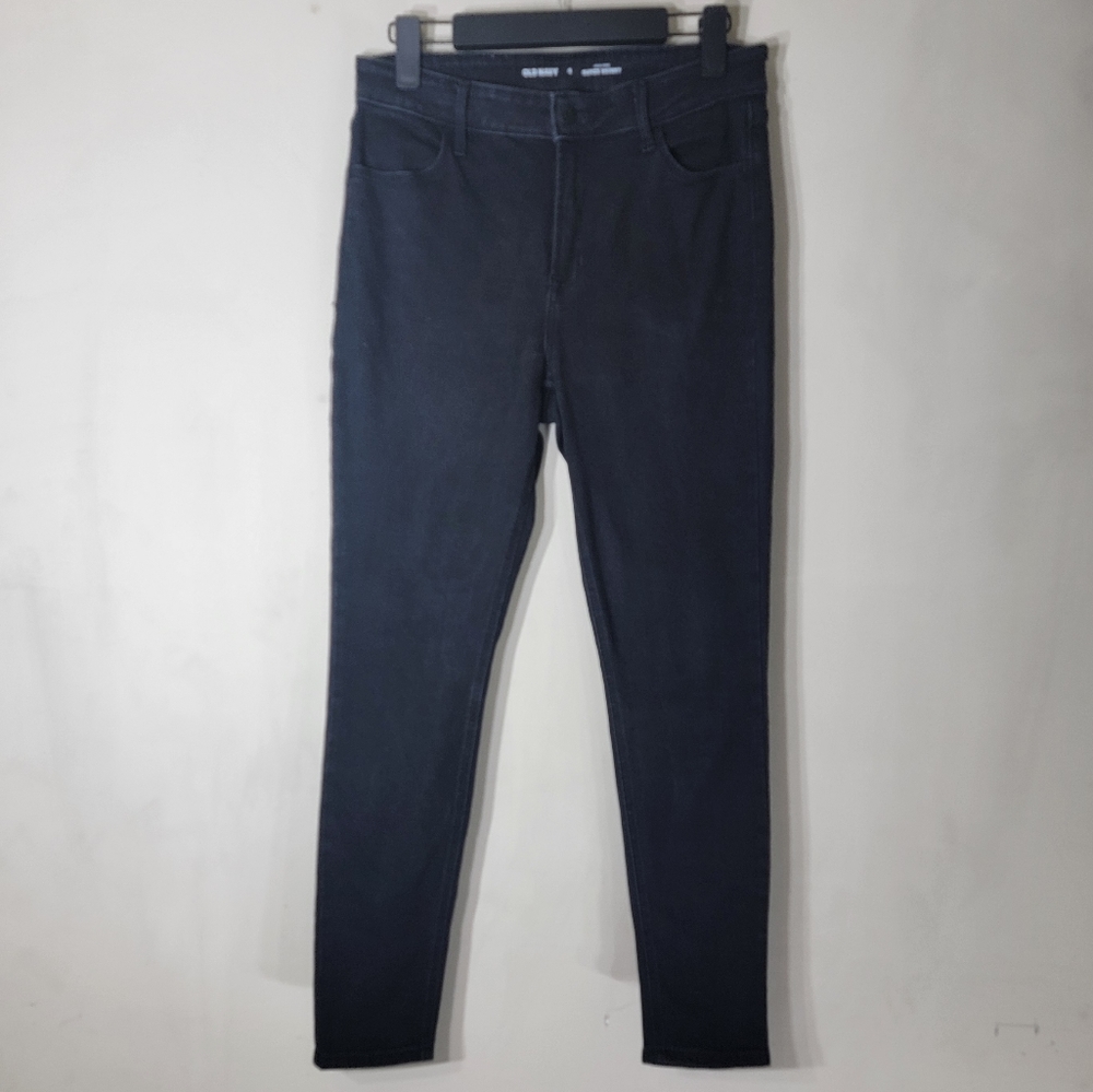 4/$20 Old Navy High Rise Super Skinny Black Stretch Jeans Size 6